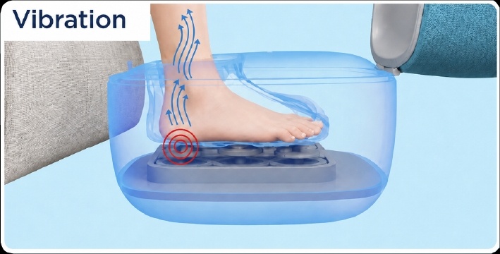 Illustration of vibration beneath the heel